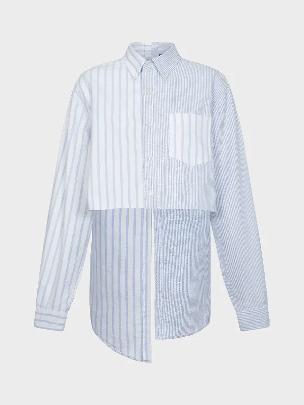 Cindy Shirt Stripe Brushed Cotton Light Blue