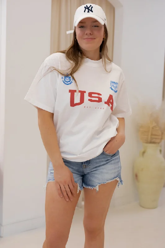 NEW USA GRAPHIC T-SHIRT (WHITE)