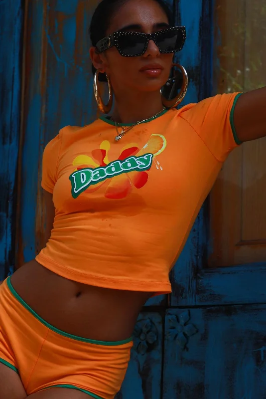 Daddy Orange Mirinda Ringer Baby Tee