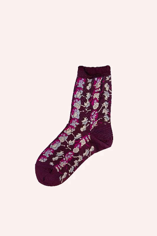 Floral Stripe Socks