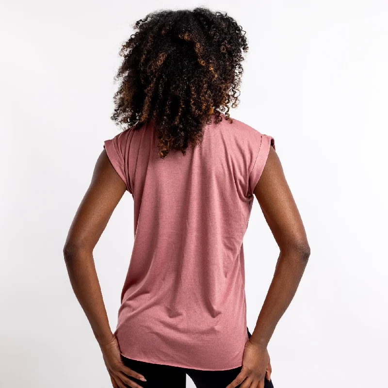 Flowy Rolled Cuff Muscle T-Shirt