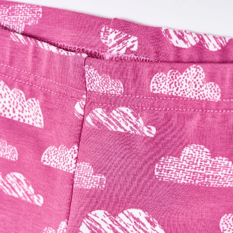 Organic leggings ""Clouds Vintage Rose"" made from 95% organic cotton and 5% elastane