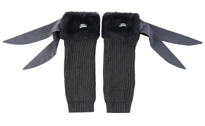 Gina Leg Warmers | Blue Grey Teddy