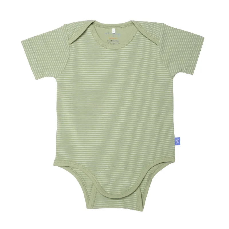 green tea skinny stripe CloudStretch™ magnetic bodysuit