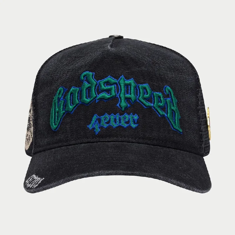 GS Forever Trucker Hat (Black Washed/Green)