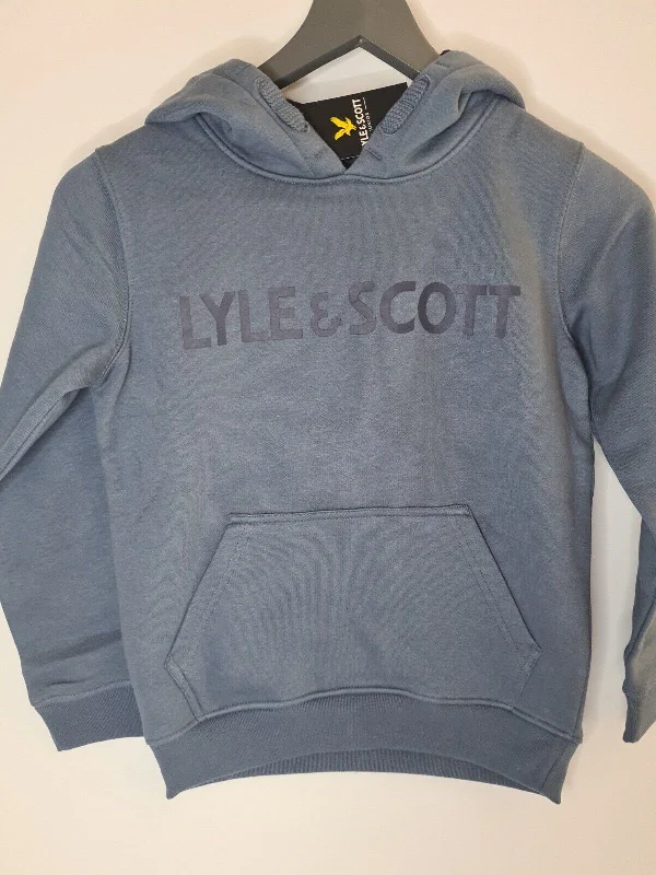 Lyle & Scott Junior Boys Text Hoodie Size 8-9 Years **** V26