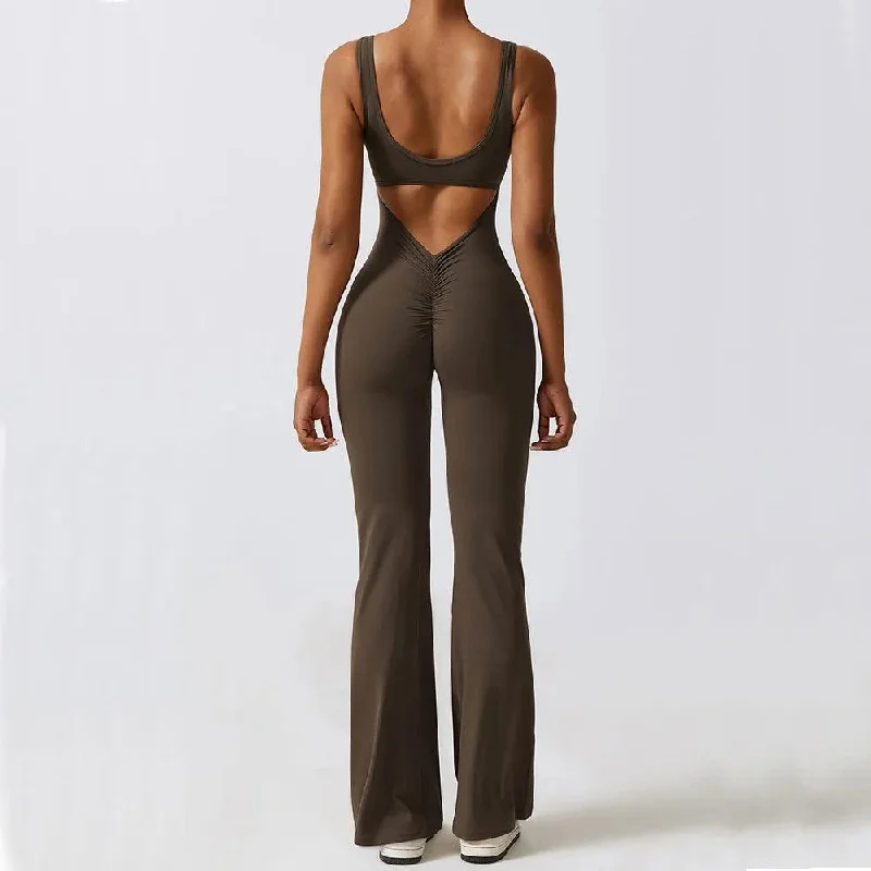 Make It Sexy Flare Scrunch Jumpsuit