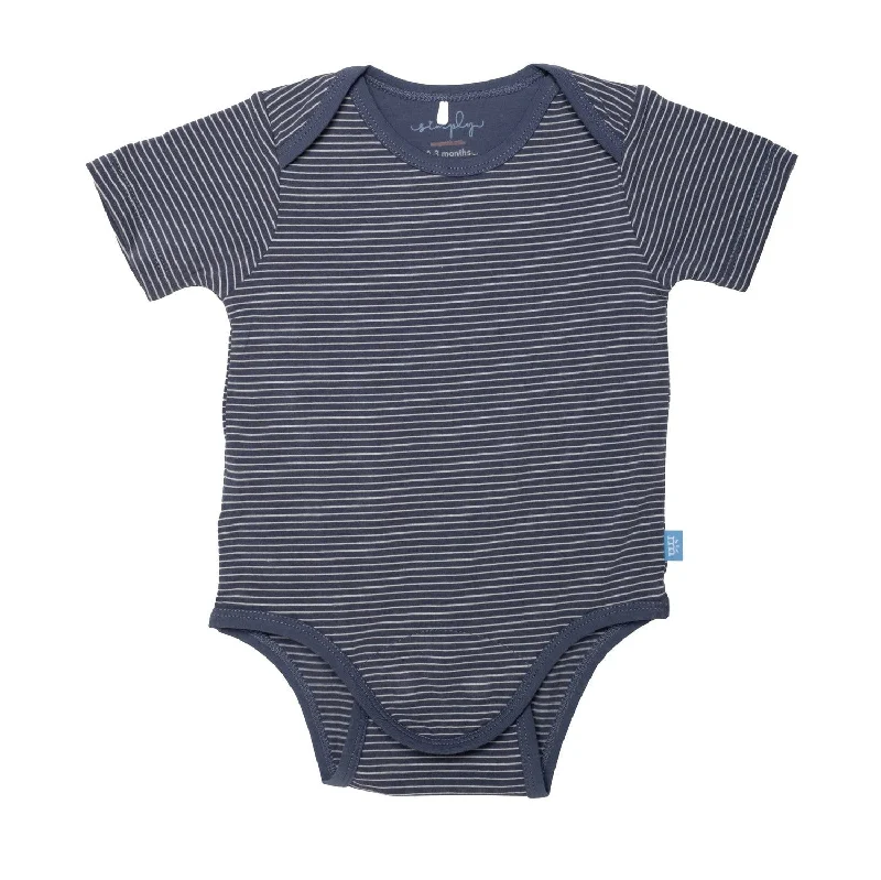 navy skinny stripe CloudStretch™ magnetic bodysuit