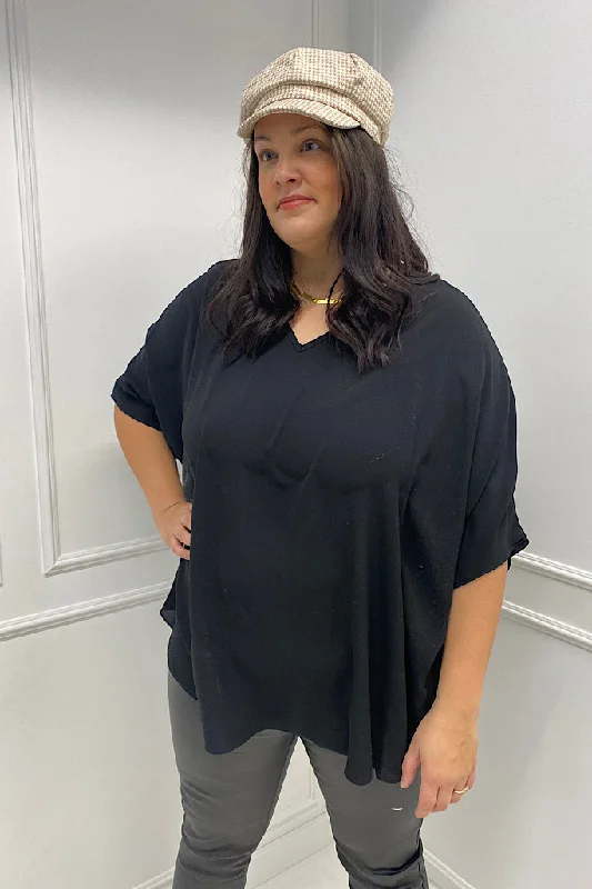 BECKY BLOUSE (BLACK) | CURVY