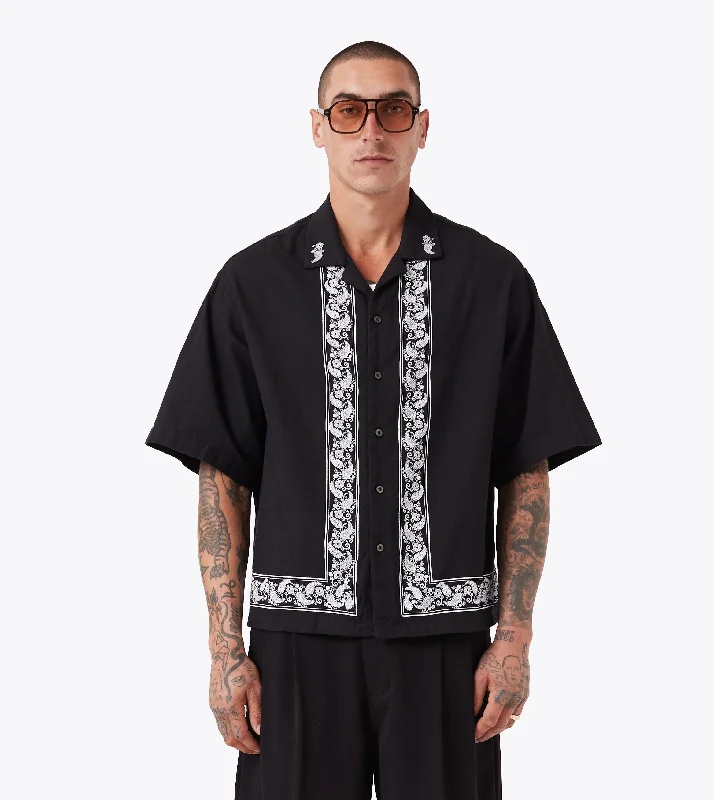 Paisley Channel SS Shirt Black