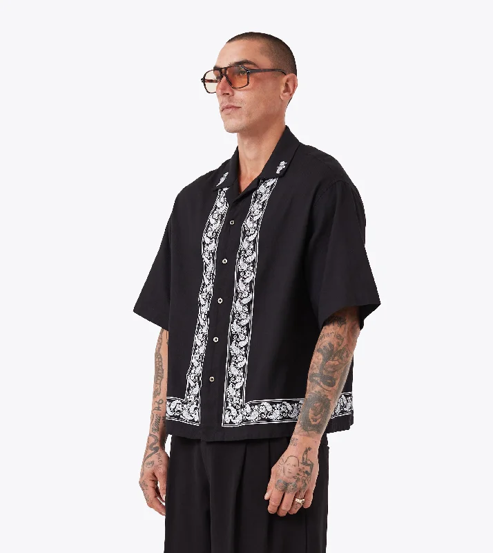 Paisley Channel SS Shirt Black