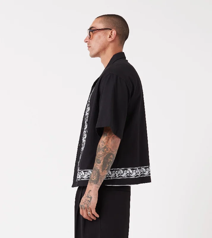 Paisley Channel SS Shirt Black