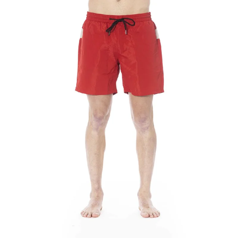 Red Polyester Swimwear