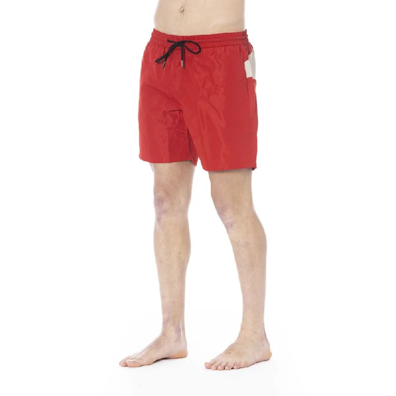 Red Polyester Swimwear