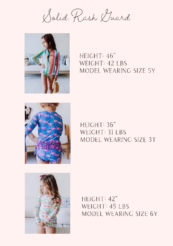 Solid Rash Guard - Sunshine Floral