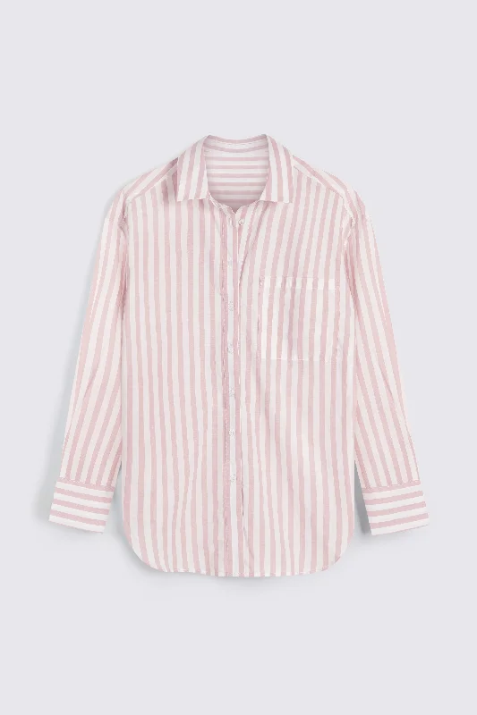 THE PERFECT CROSS BACK SHIRT (WHITE/PINK)