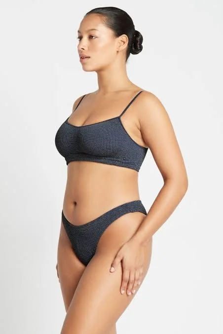 THE STRAP SAINT CROP - NAVY LUREX