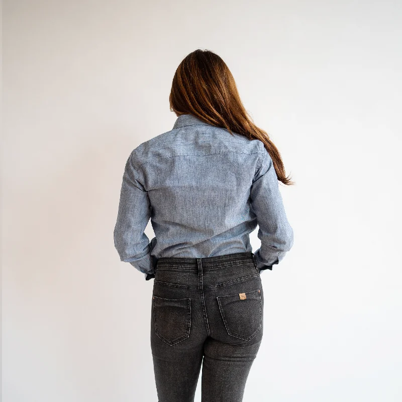 Women's Blue Stretch Service Chambray