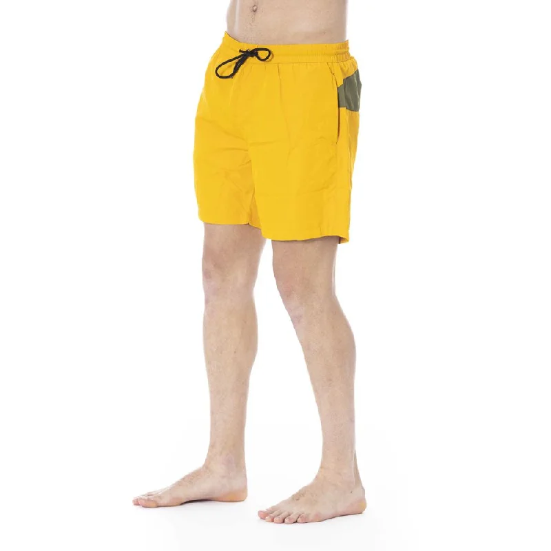 Yellow Polyester Swimwear