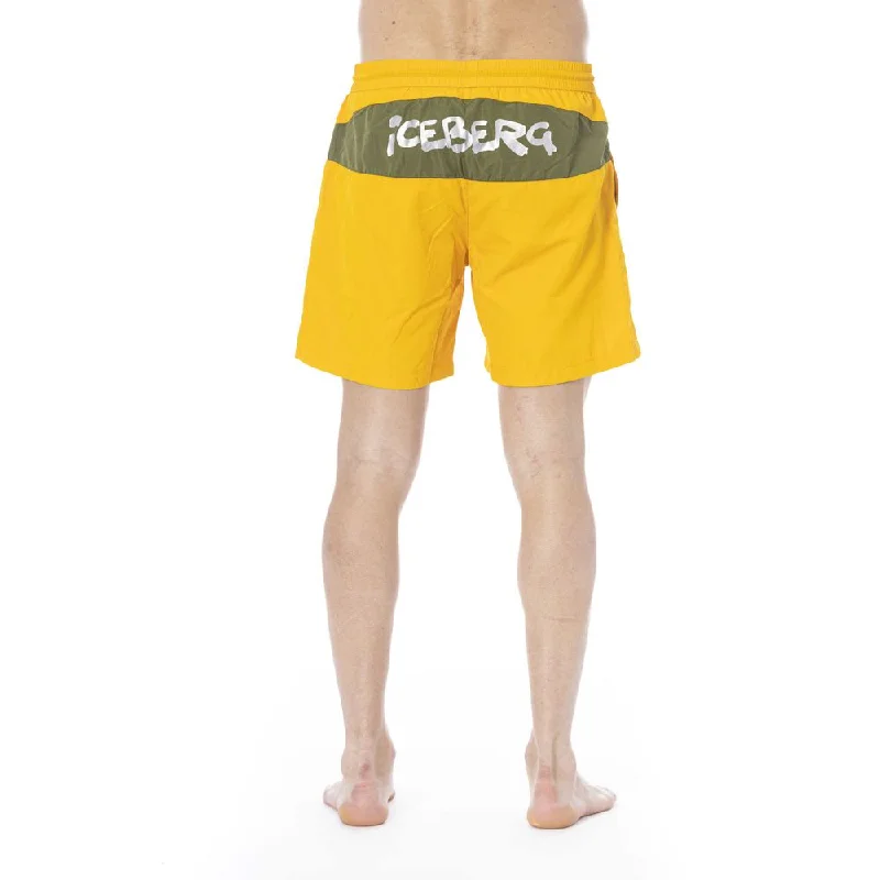 Yellow Polyester Swimwear