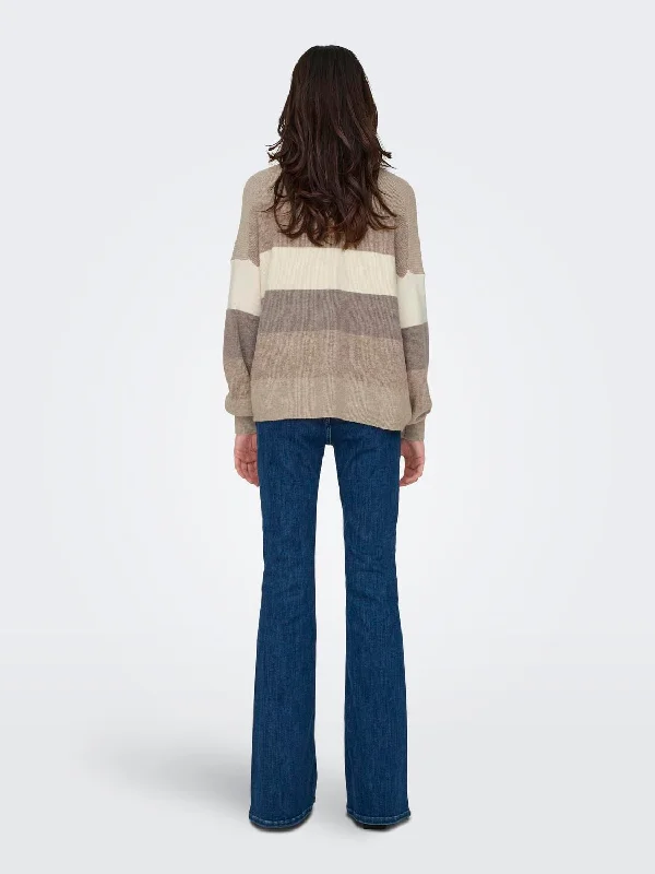 Atia Stripe Pullover-Beige- Only