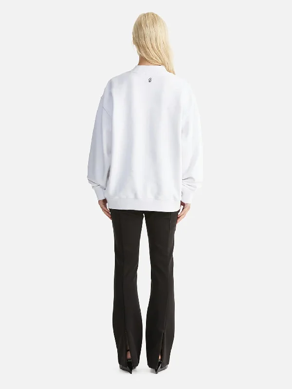 CHLOE LOGO OVERSIZED SWEATER | White